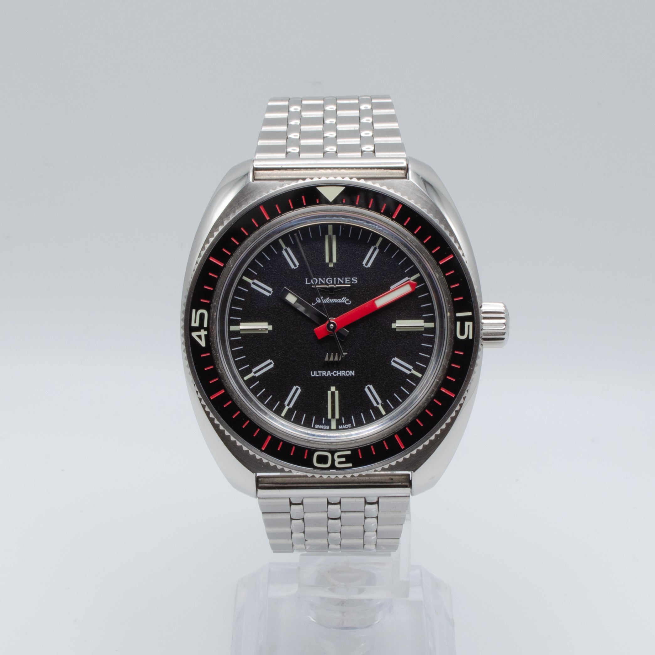 時計 LONGINES Ultra Chron Conquest Chronograph Automatic, Stainless Steel And Ceramic