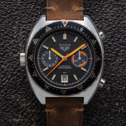 Vintage 1970's Rare Heuer Autavia watch in near mint condition