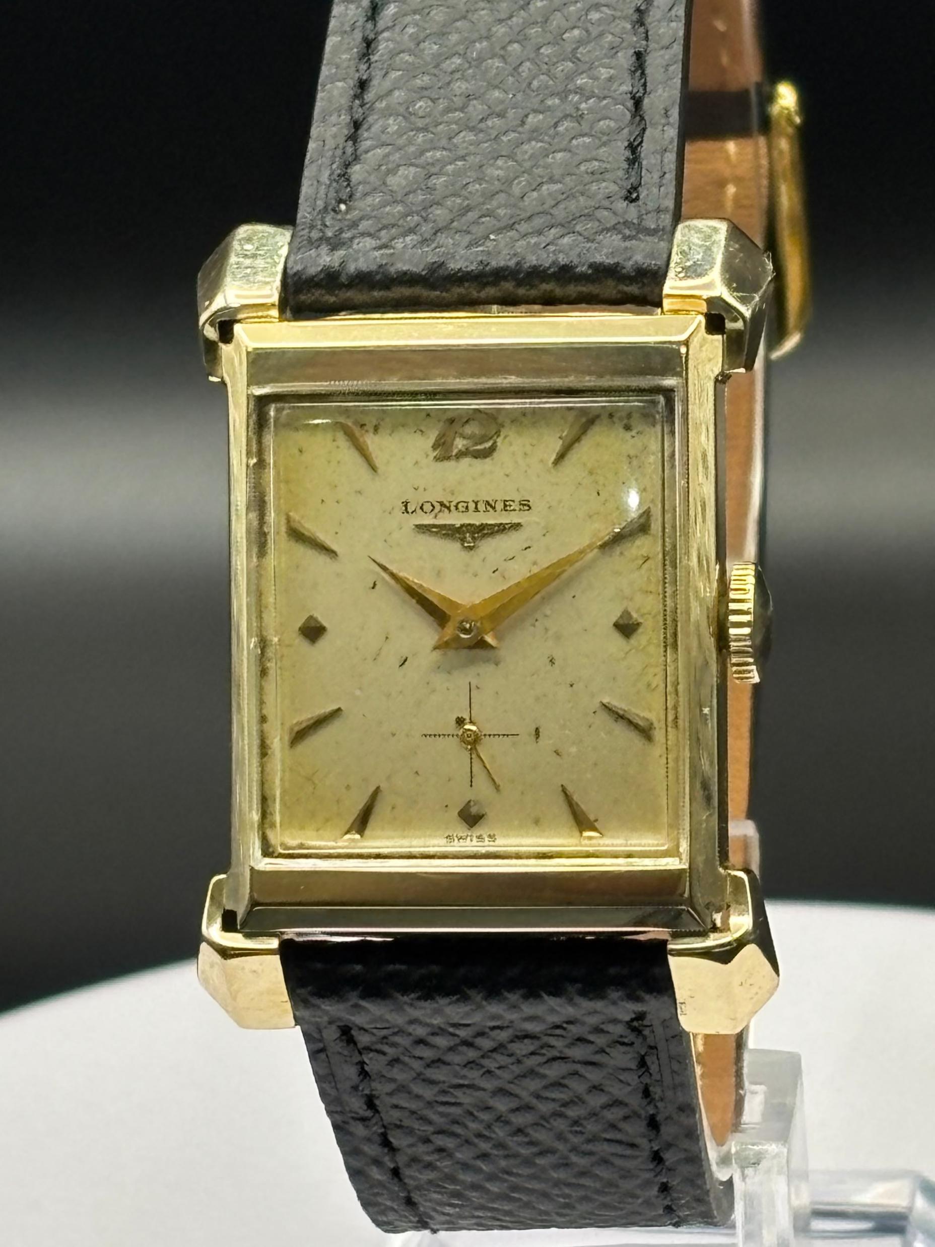 Longines 1940's vintage watch on leather strap