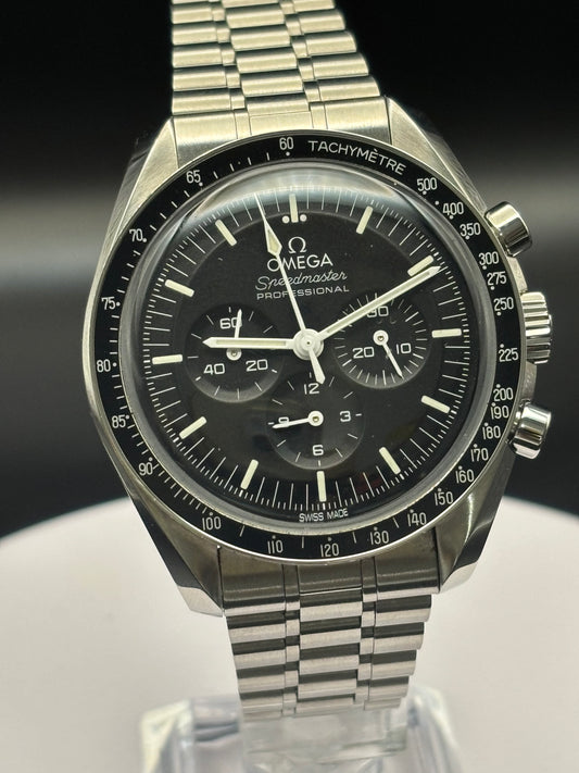 Omega Speedmaster Moonwatch on steel bracelet