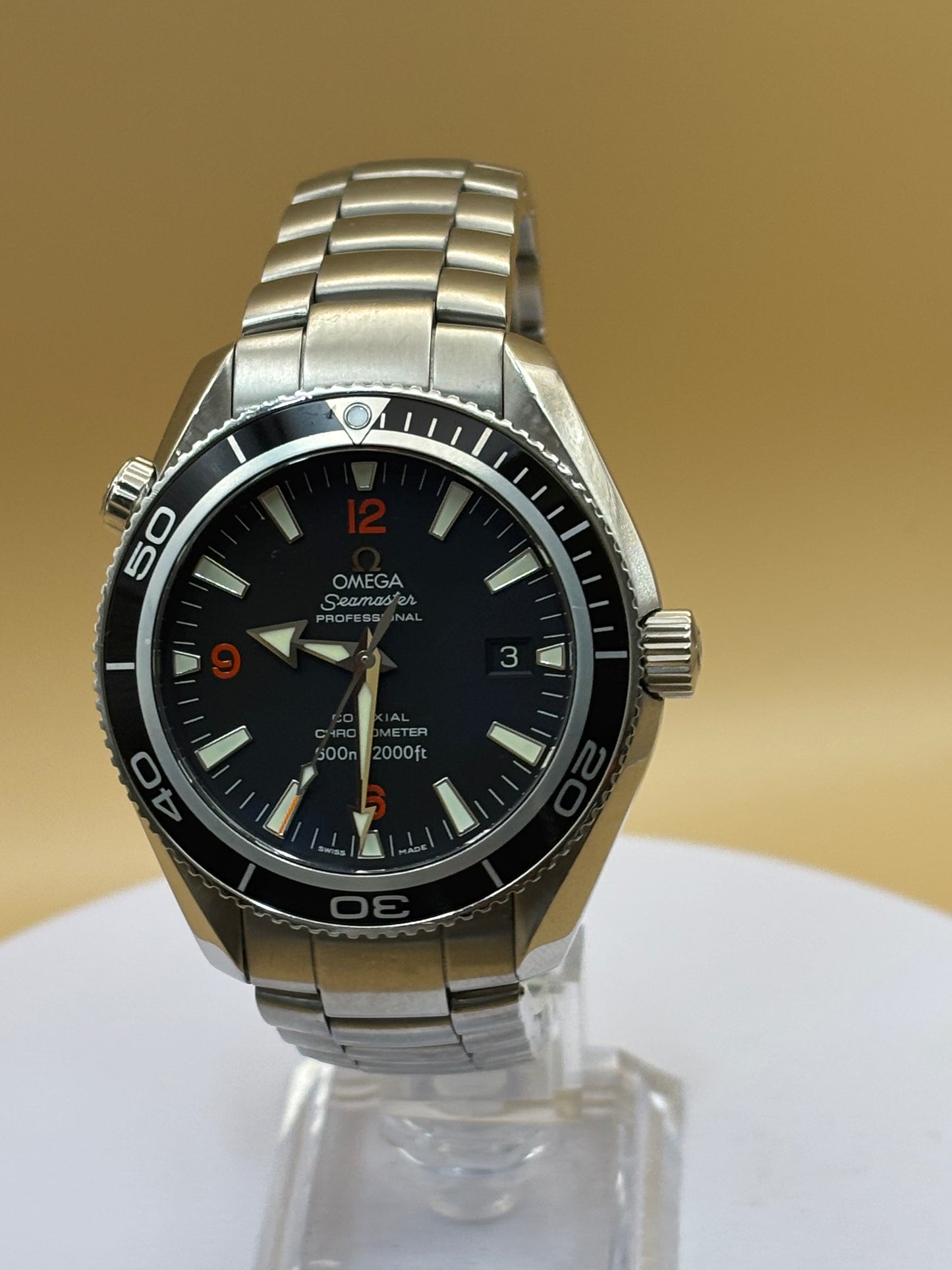 Omega Seamaster Planet Ocean on Omega Steel Bracelet
