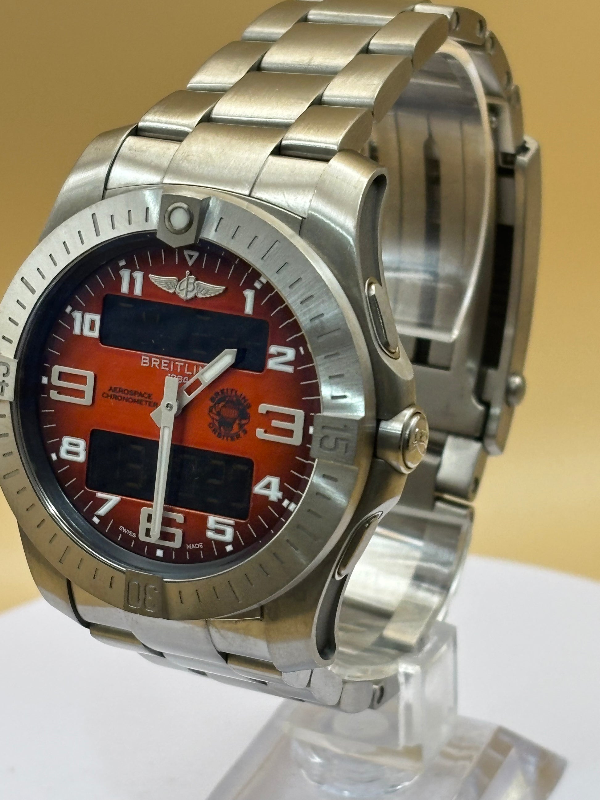 Breitling Aerospace "Orbiter" Titanium watch on a Breitling Titanium Bracelet.