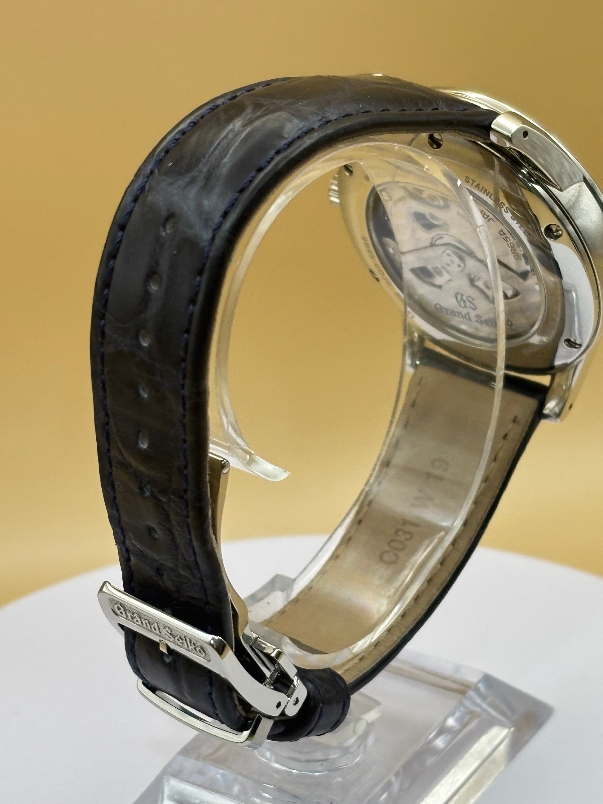 Grand SEIKO Spring Drive SkyFlake on a leather strap