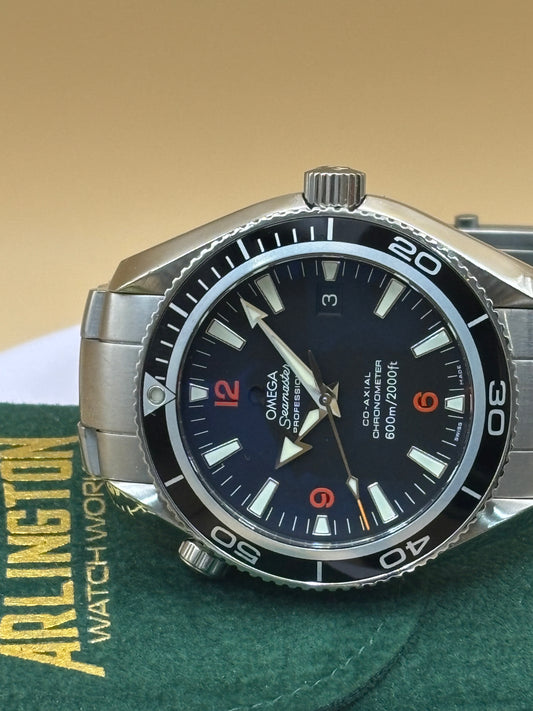 Omega Seamaster Planet Ocean on Omega Steel Bracelet