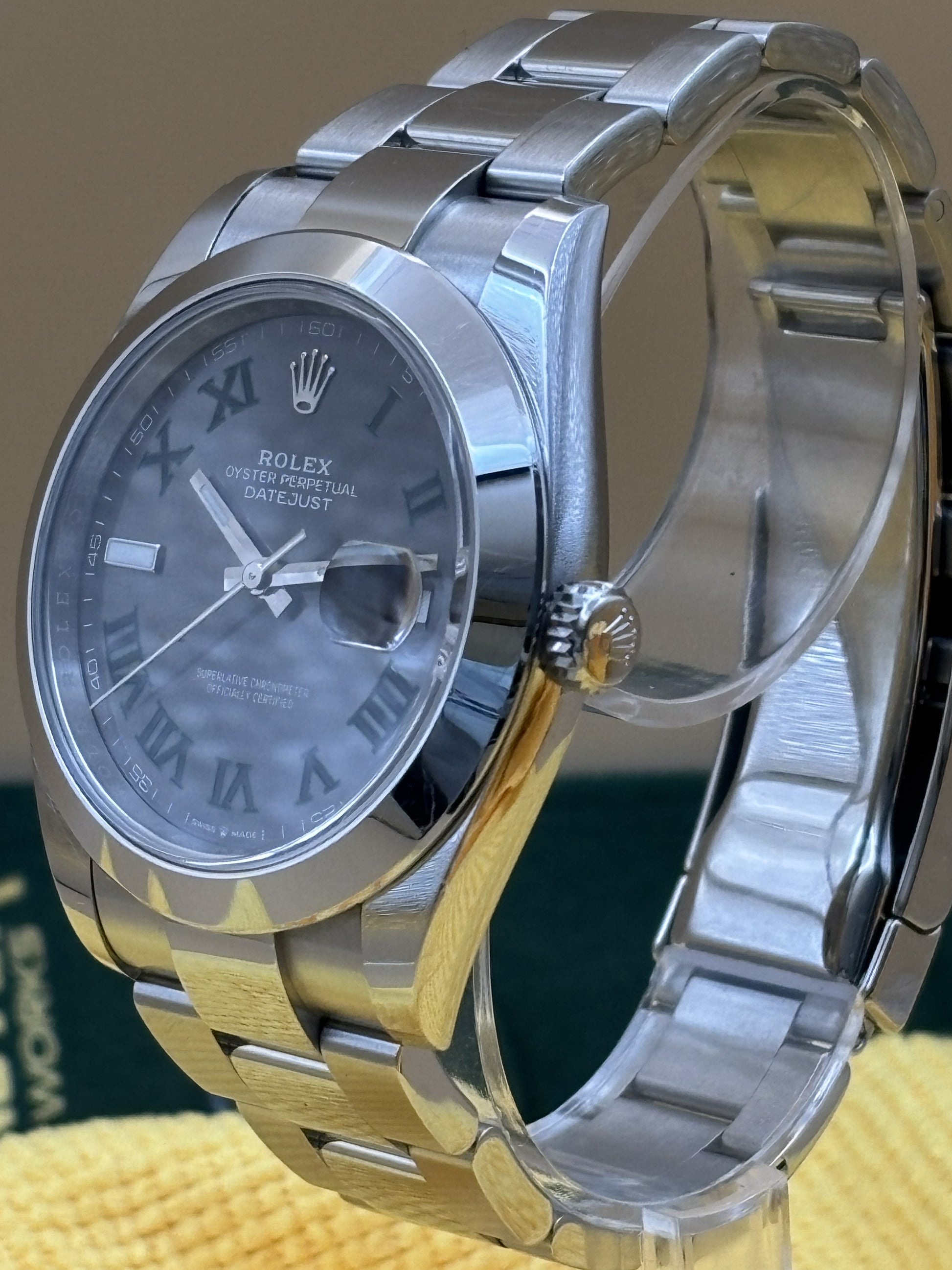 Rolex Datejust "Wimbledon" with Oyster steel bracelet watch.