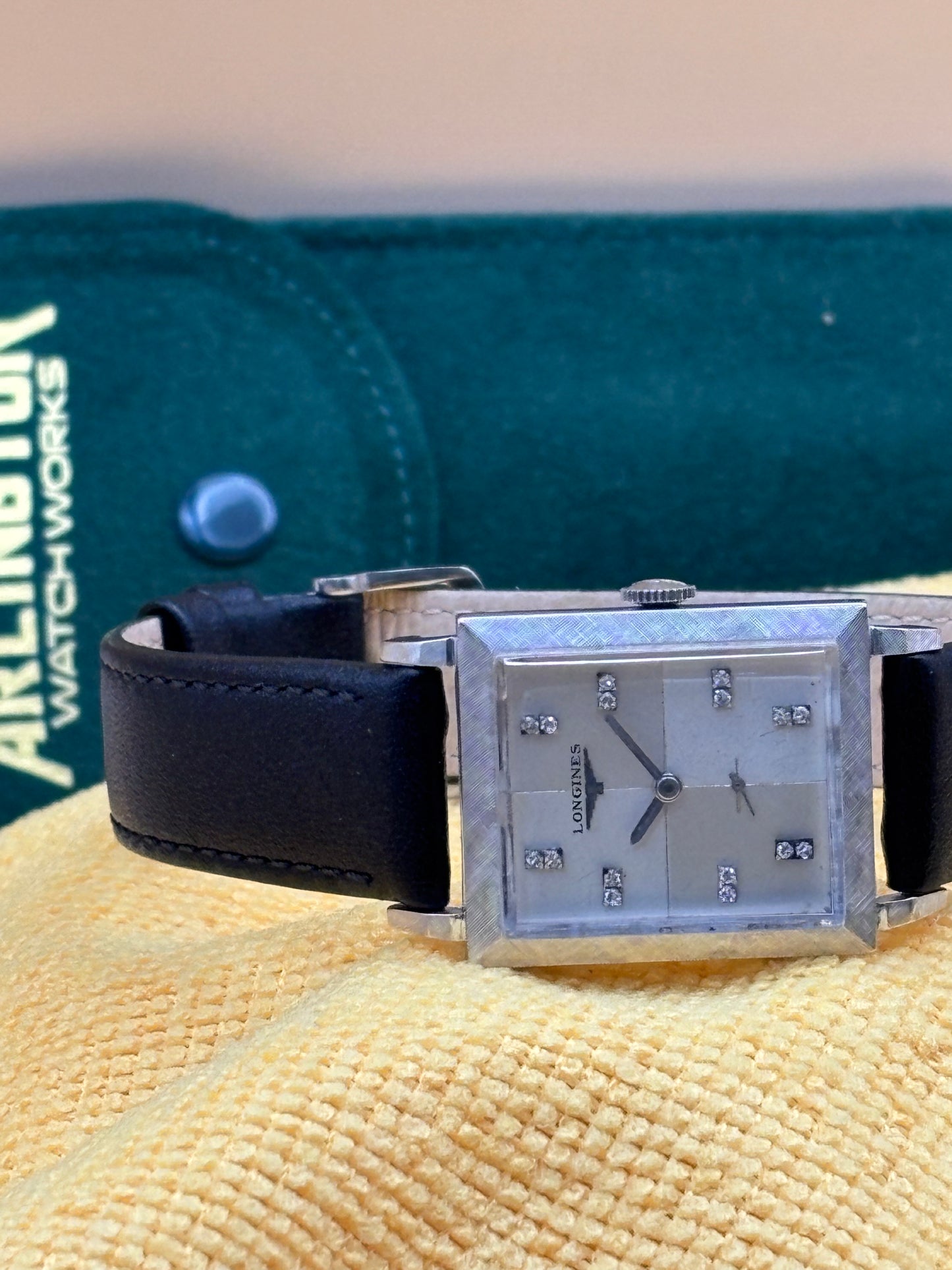 14k Longines .1940's with Diamond Dial