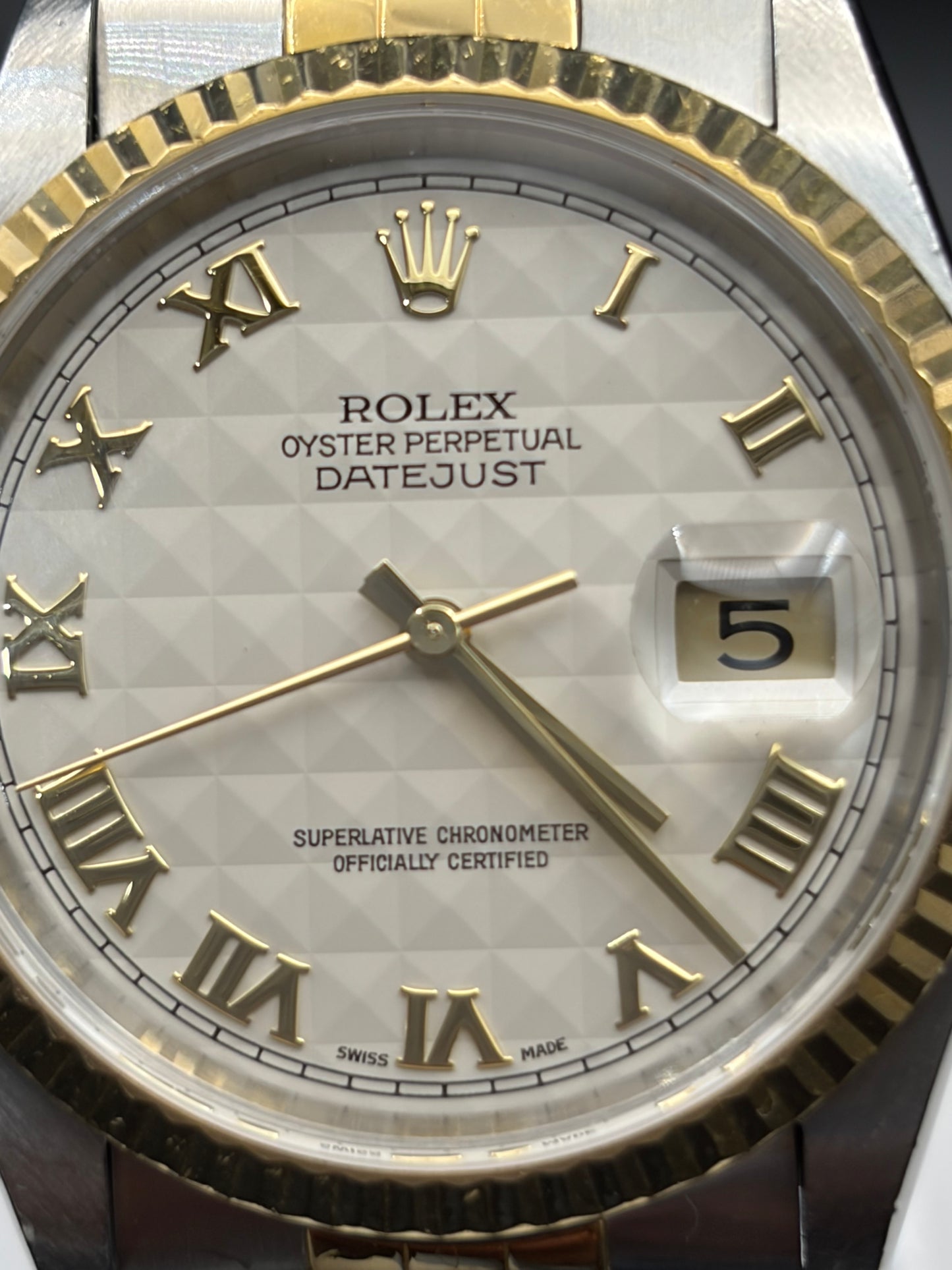 white ivory pyramid dial