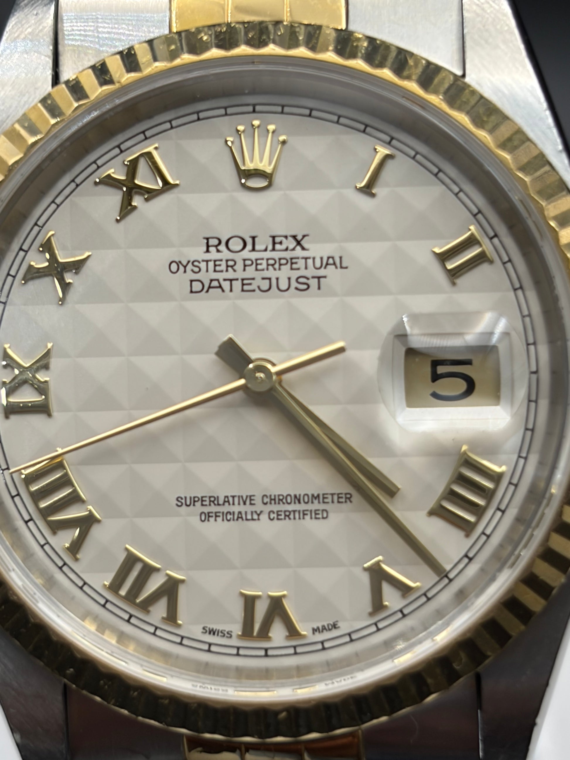 white ivory pyramid dial