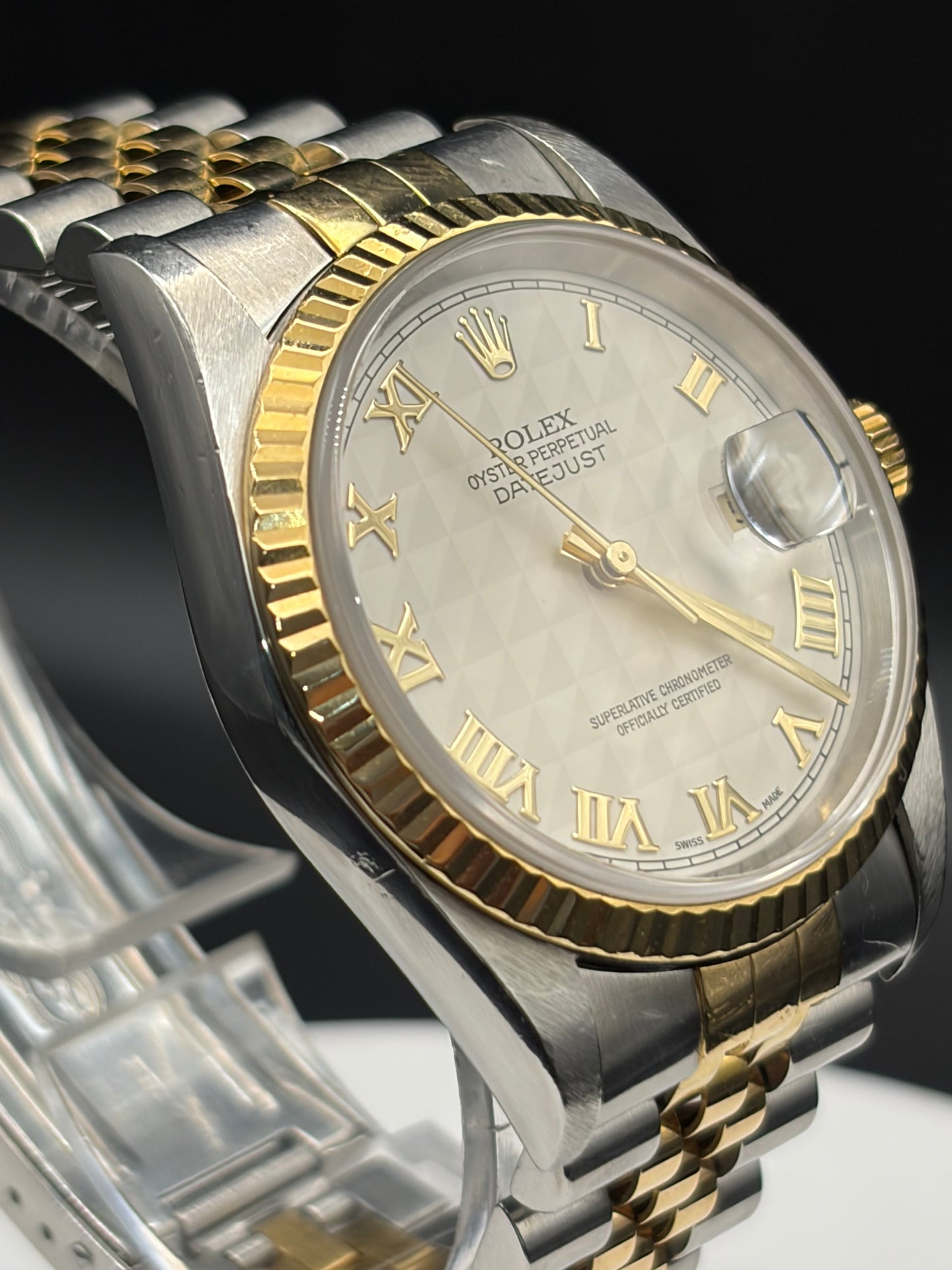 stainless steel 18k yellow gold