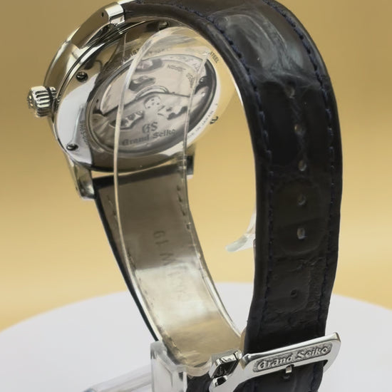 Grand SEIKO Spring Drive SkyFlake on a leather strap