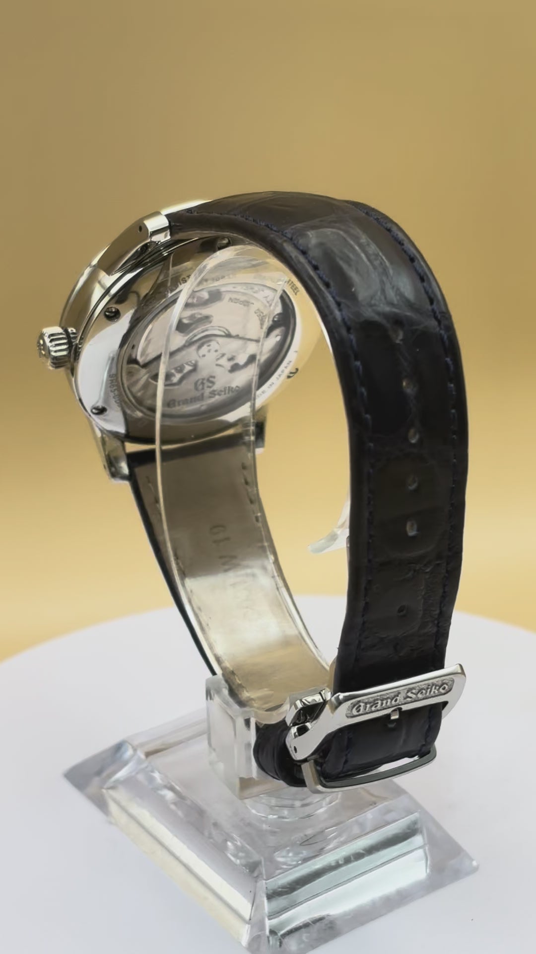 Grand SEIKO Spring Drive SkyFlake on a leather strap