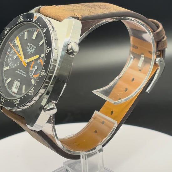 Vintage 1970's Rare Heuer Autavia watch in near mint condition