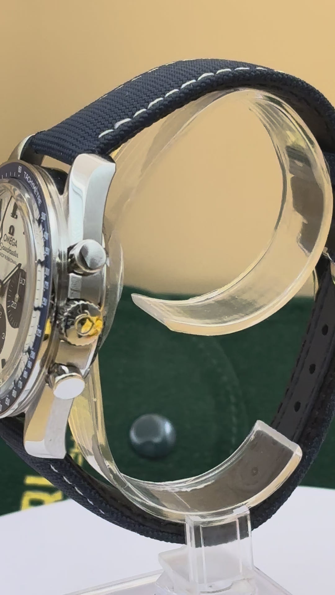 Rare Omega Snoopy watch on a leather Omega band.